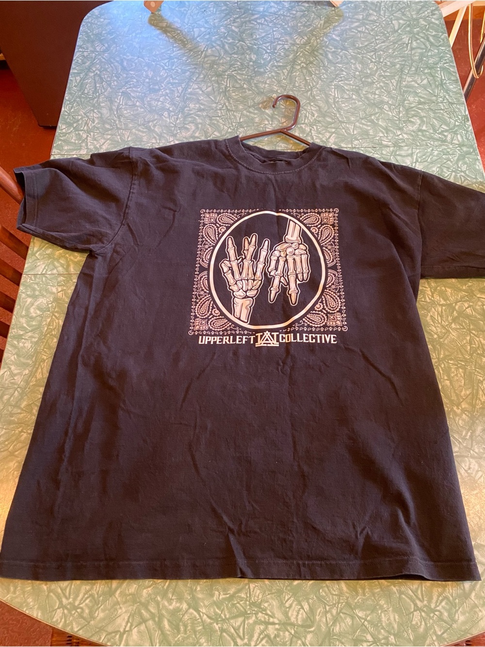 Nice Black 3XL Upperleft Collective PNW Skellyfinger Sign Made in WA T-Shirt